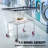 Galvanized Steel Laundry Cart with Wheels