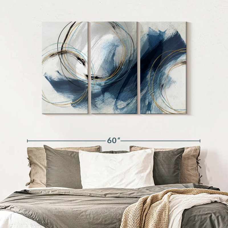 Detour On Canvas 3 Pieces Set, 32" H x 50" W x 1.25" D