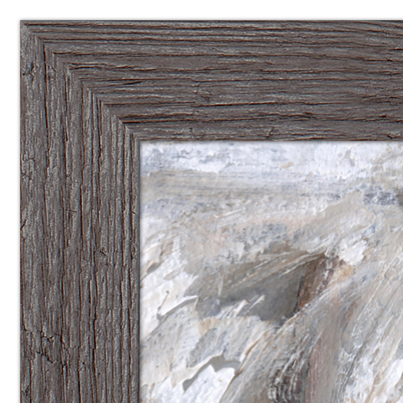 Nuzzling Horses - Peinture sur toile, H 24 po x l 36 po x P 0,75 po, Cadre photo gris en acrylique