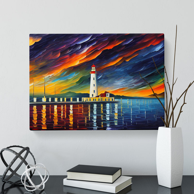 Lighthouse Painting Vol.4 Abstract - Wrapped Canvas, 35cm H x 50cm W x 3cm D
