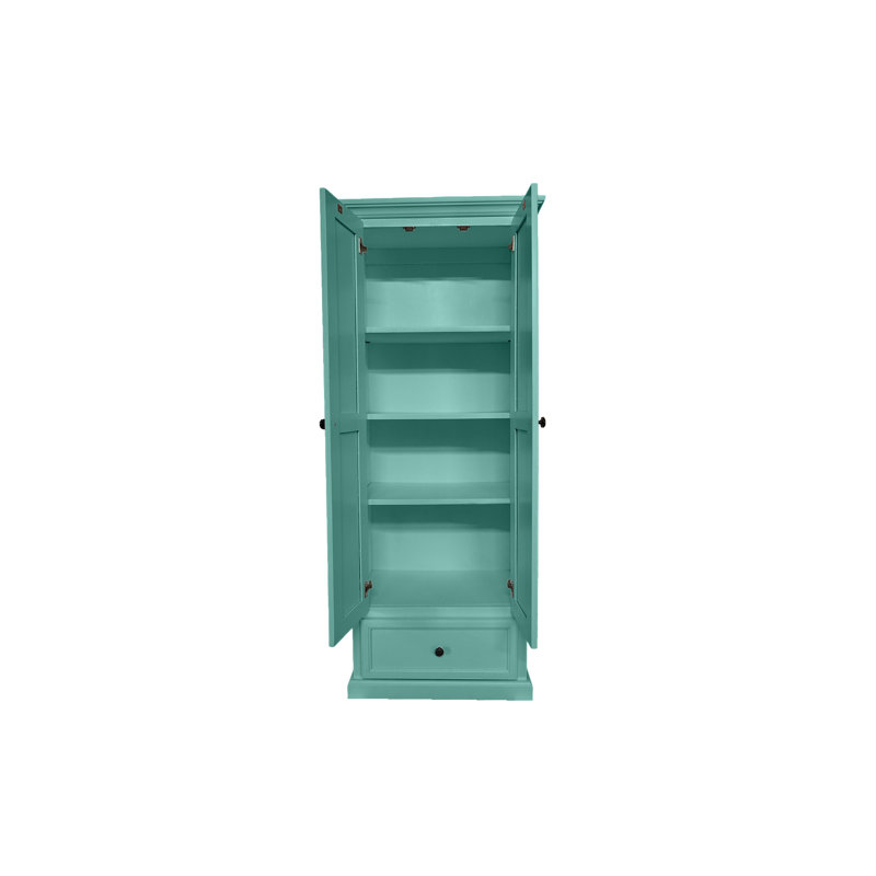 Garde-manger traditionnel avec tiroir simple, Fiesta turquoise