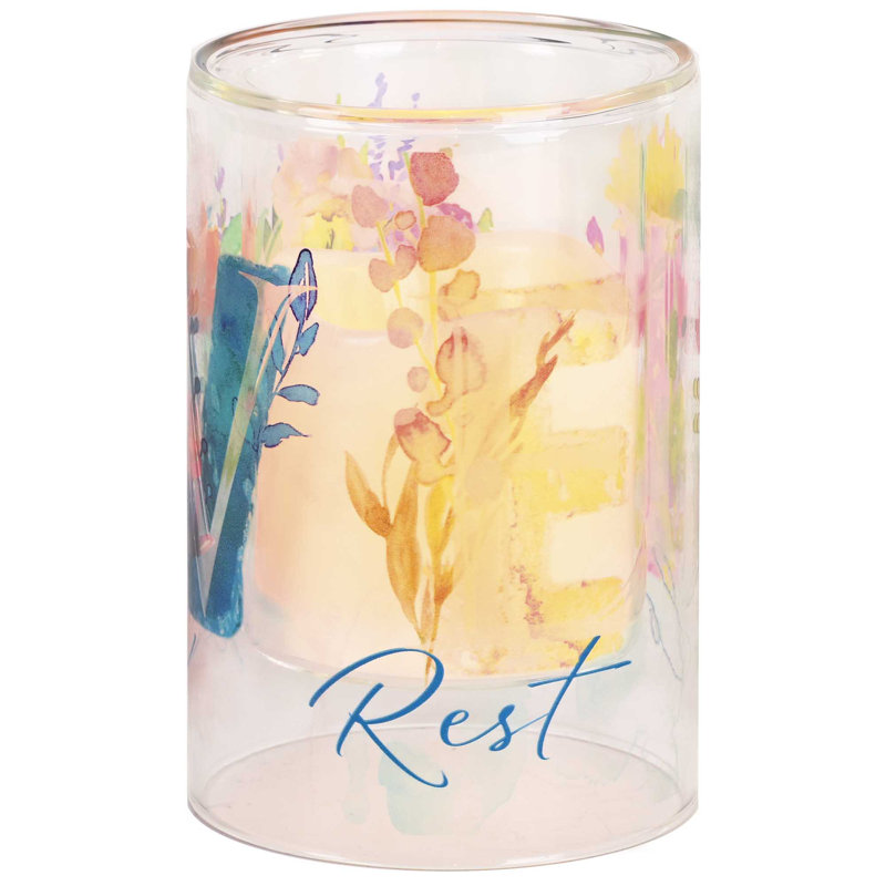 Candleholder Love Hope Rest 6In