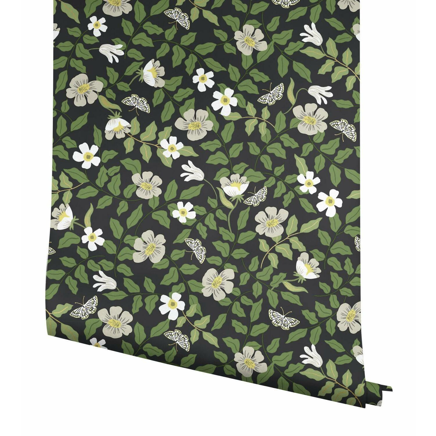Primrose Self-Adhesive Wallpaper, Off White/Black