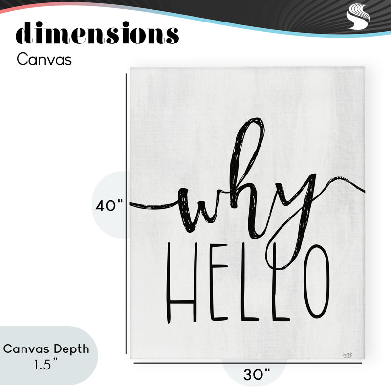 Pourquoi «Hello Hello», conception de Lux + Me Designs, H 40 po x l 30 po