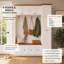 Grand arbre d'entrée 79 po avec armoire de rangement utilitaire, 6 armoires cachées, 4 crochets, banc de rangement et grand rangement sous vide pour le vestibule-2103208544