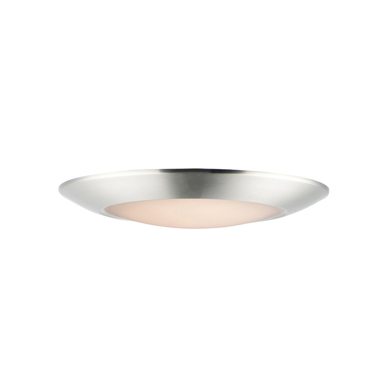 Plafonnier encastré, H 1,25 po x l 9,25 po x P 9,25 po, 18 W, Nickel satiné