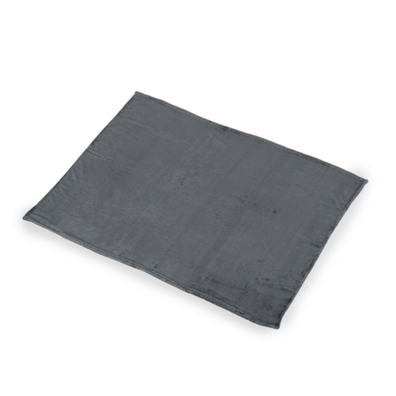 Jeté en coton Katherine, Gris foncé
