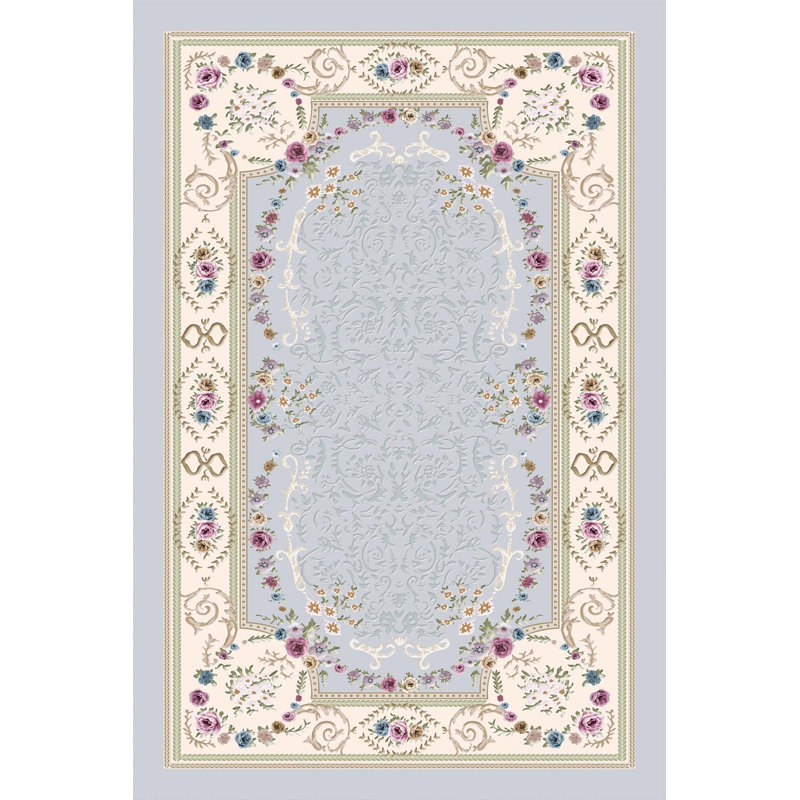 Premium Woven Area Rug, 100% Polyester, 4.6 x 7.2 ft | Antibacterial, Non-Slip PVC Dot Underside | 3D Digital Printing, Machine Washable, Pile Height: 0.3 in | Ideal for Living Room, Bedroom, and Dining Spaces