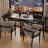 Black Rectangular Solid Wood desk-109598455