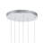 16'' Modern LED Chandelier with Pewter Finish For Foyer, Dining Room, Bedroom – Integrated LED, No Bulb Required-125353901