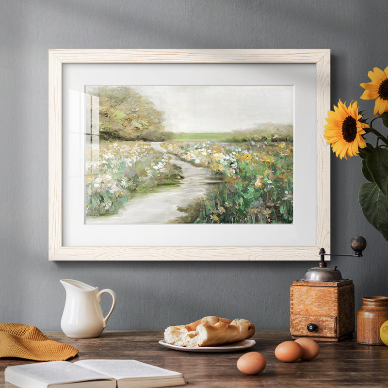 " Quiet Meadow ", White, 14" H x 20" W x 1.5" D