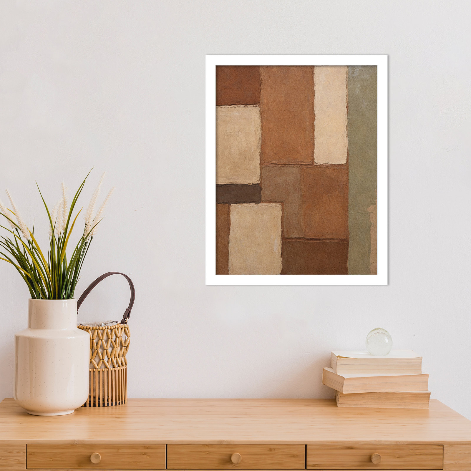 Arcilla Print by Dan Hobday, White, 17" H x 14" W