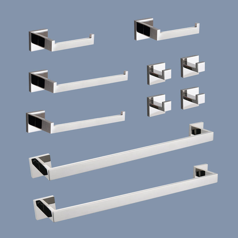 10 - Piece Bathroom Hardware Set, Chrome