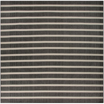  Tapis noir ivoire moderne carré 12 pi x Positano