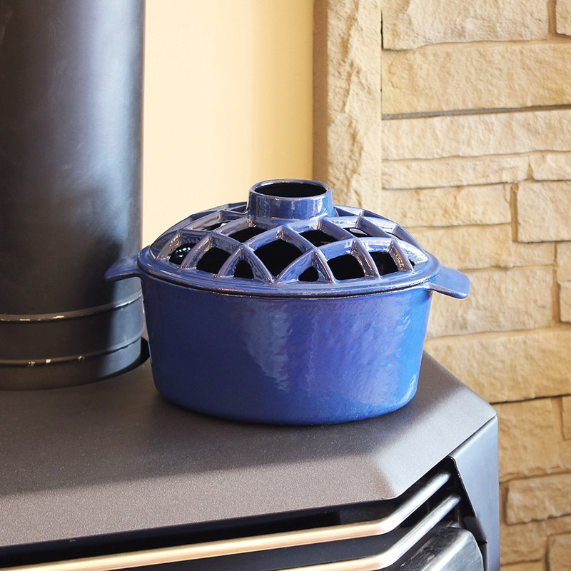 Hepp 0.55 Gal. Warm Mist Steam Tabletop Humidifier Cast Iron, Blue
