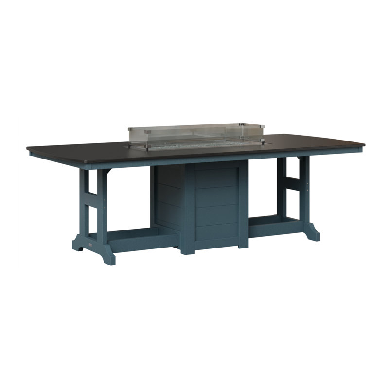Berlin Gardens Garden Classic Fire Pit Counter Height Dining Table, 39.5" H x 44" W x 72" D