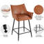 Faux Leather Bar Stool with Arm