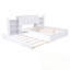 Grand lit plateforme avec rangement et tablettes gigognes