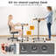 Bureau mobile à hauteur ajustable pour bureau pour portable, naturel et naturel