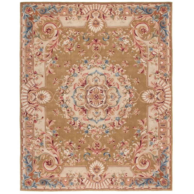 Priscila Hand Tufted Wool Pile Oriental Rug, Rectangle 8' x 10'