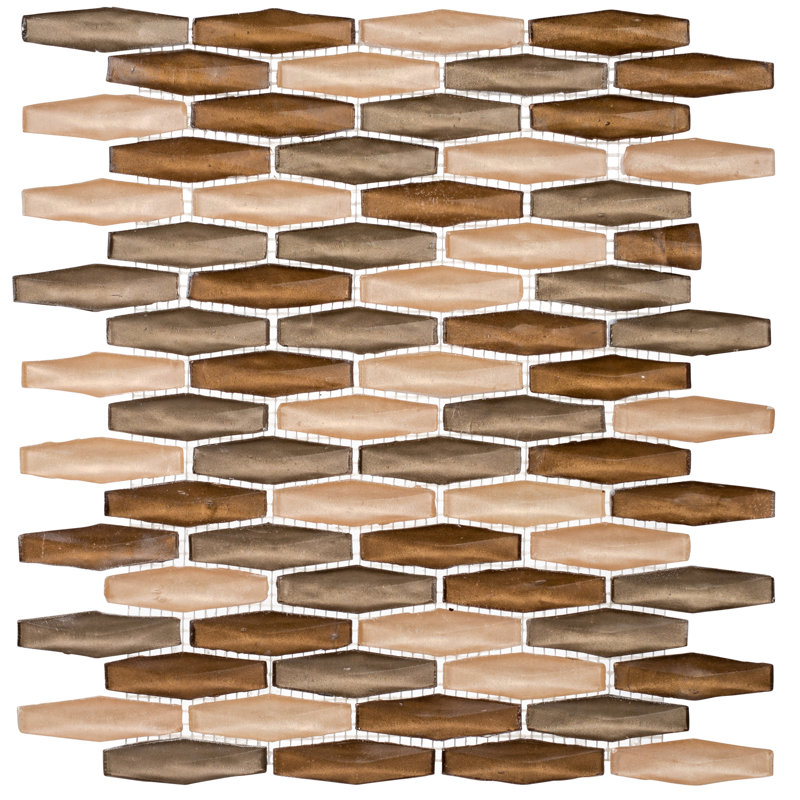 Rhapsody 3" Glass Novelty Mosaic Kitchen Backsplash, Bathroom, Shower, Pool, Wall and Floor Tile, Excitement