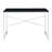 Modern Black And Chrome Vanity Desk With Spacious Surface And Stylish X-Shape Crossbar For Makeup And Beauty Routines-1687995334