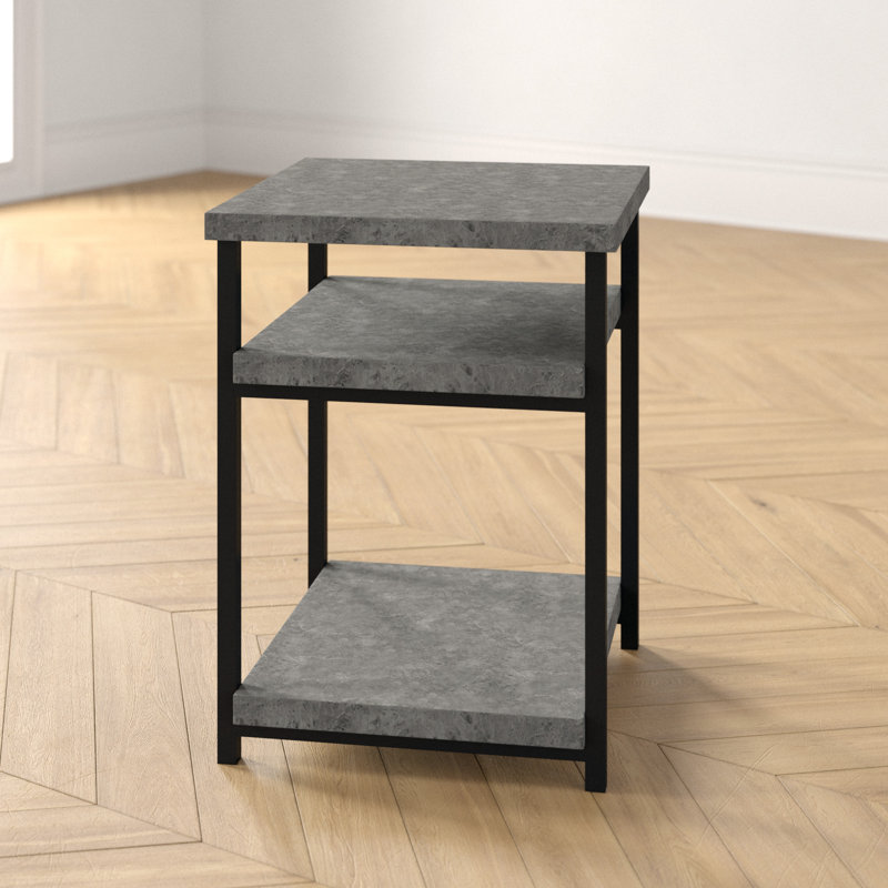 Table d'appoint à 3 niveaux, Gris / Noir