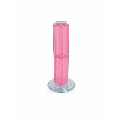 Four-sided 4"W x 24"H Pegboard Tower with Revolving 9" Base
