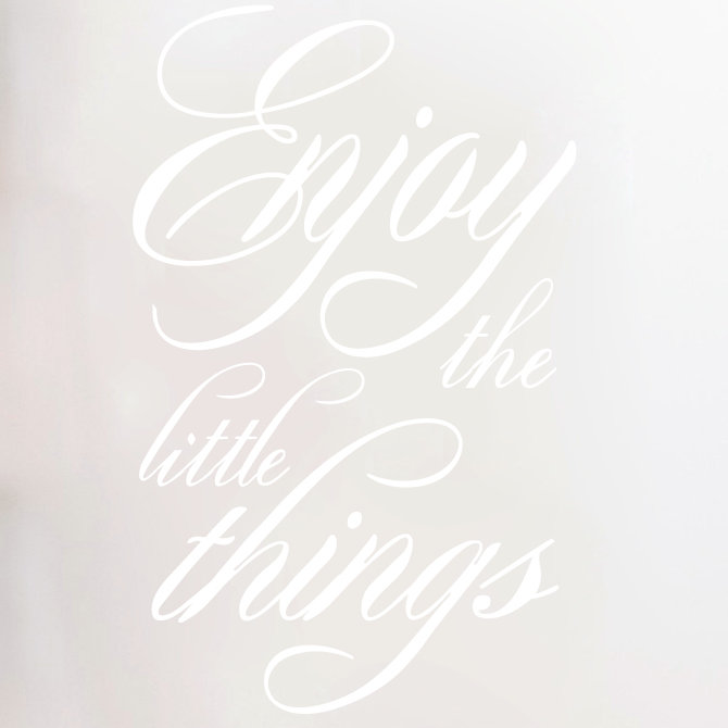 Décalcomanie murale « little things », Blanc