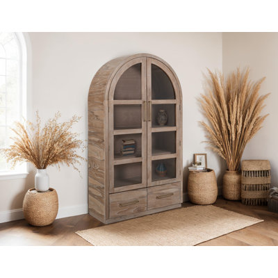 2 Drawer & 2 Glass Doors, Cabinet by Gracie Oaks
