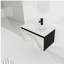 Meuble-lavabo mural flottant de 30 po avec lavabo en céramique et armoire à fermeture en douceur