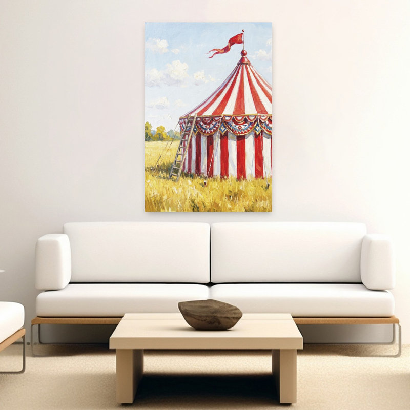 «The Circus Tent», reproduction d'art rétro rétro, 60" H x 40" W