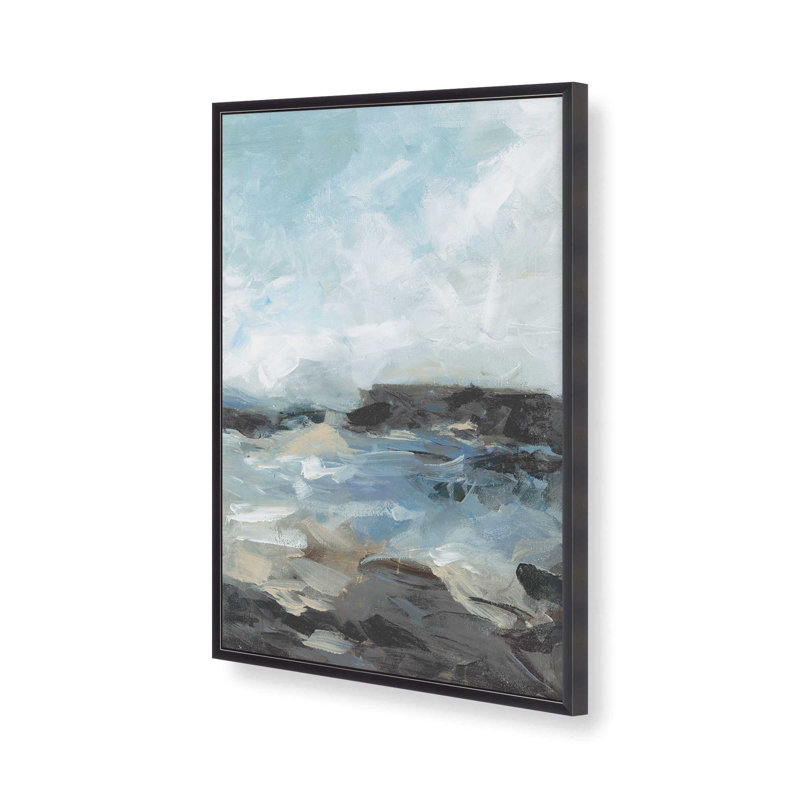Imprimé Windswept Waters II, H 15,25 po x l 12,25 po, Zinc patiné