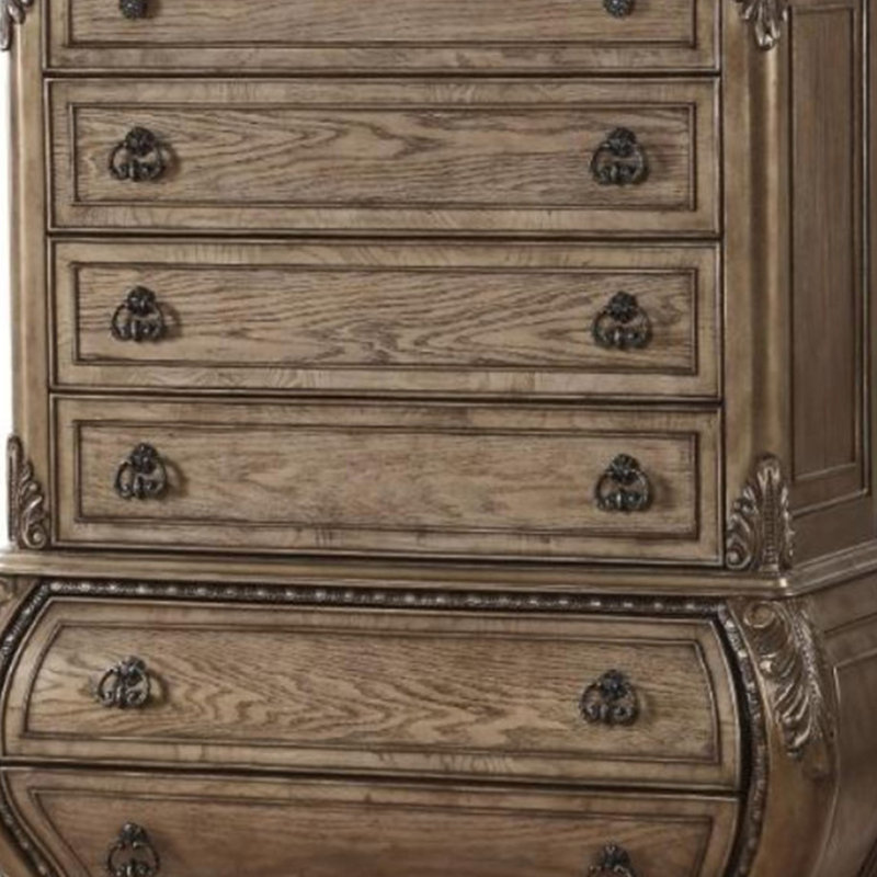 Anastazia 6-Drawer Chest, Vintage Oak