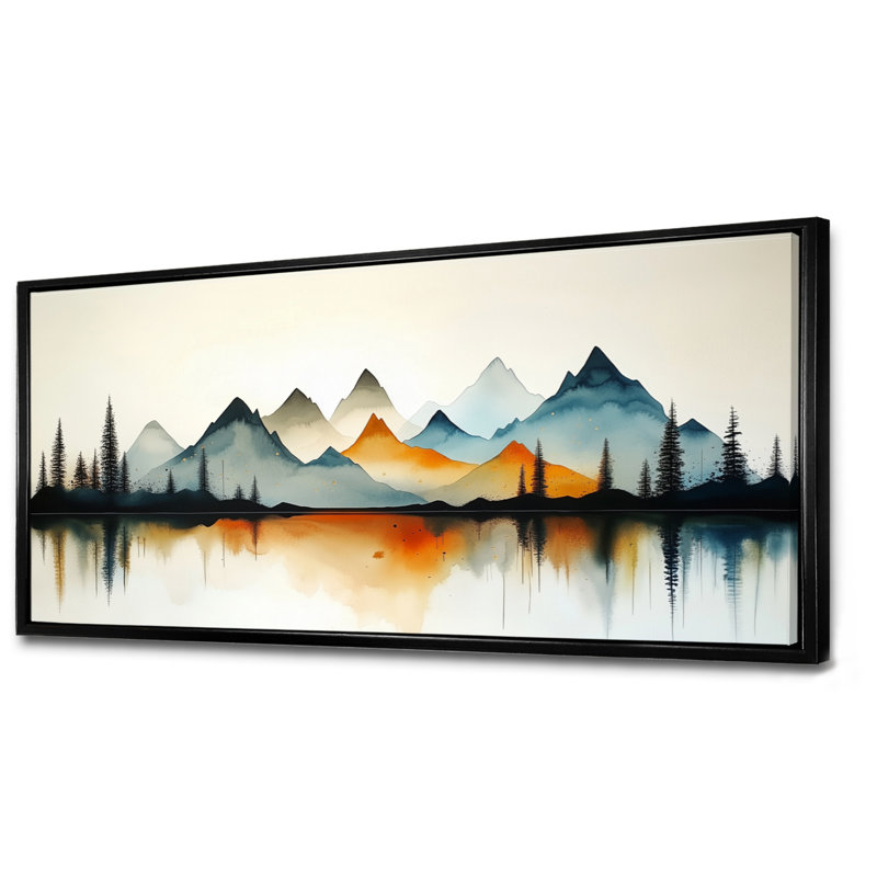 Orange noir John II - art mural encadré orange serein, impressions sur toile chaleureuses, H 24 po x l 32 po