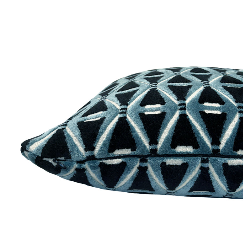 Housse de coussin décoratif en velours Deco, Blue, Carré 20 po