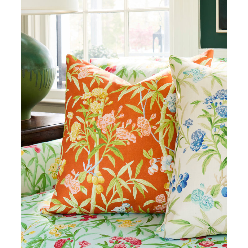 Lanai Square Indoor/Outdoor Pillow Cover & Insert, Guava