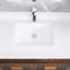 Lavabo pour salle de bain en céramique de qualité supérieure - blanc, rectangulaire, trop-plein, insonorisant, antirouille, antitaches et anti-rayures