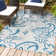 Asgard Paisley High-Low Light Gray/Blue Indoor/Outdoor Rug