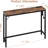 39.4" Narrow Console Table with Power Outlets & USB Ports, Gold Industrial Sofa Table for Entryway