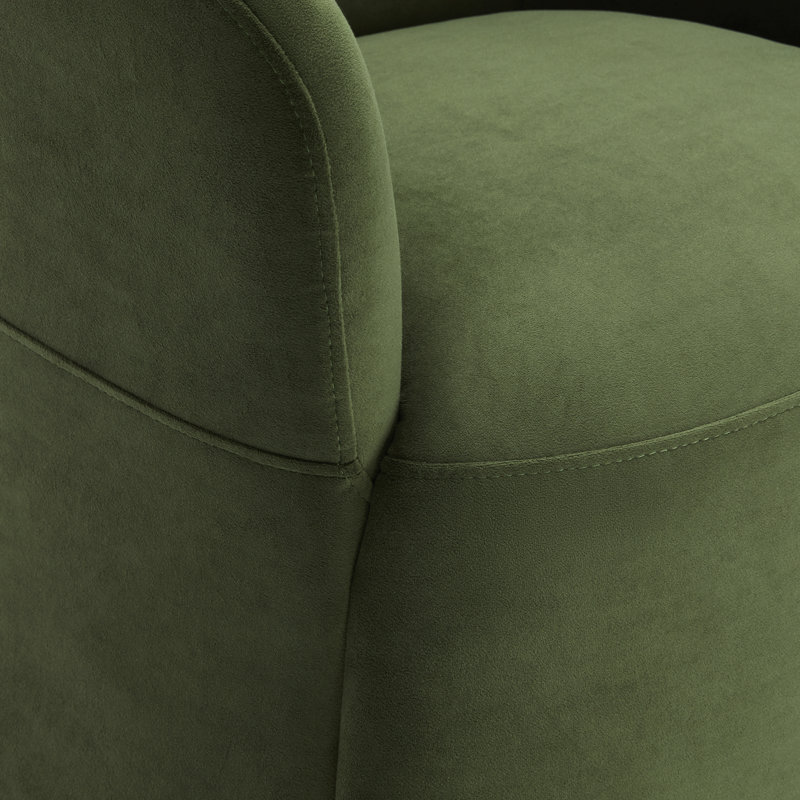 Fauteuil Janina, Velours performance vert forêt Bella