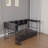 Bed Frame Corner With Bookcase And 2 Underbed Storage Drawers, Modern Twin Bed With Led Light And Charging Station-1264583849-1264783389