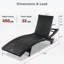 Ensemble de chaises longues de patio en osier, rotin d'extérieur inclinable avec roues, table d'appoint-125823258