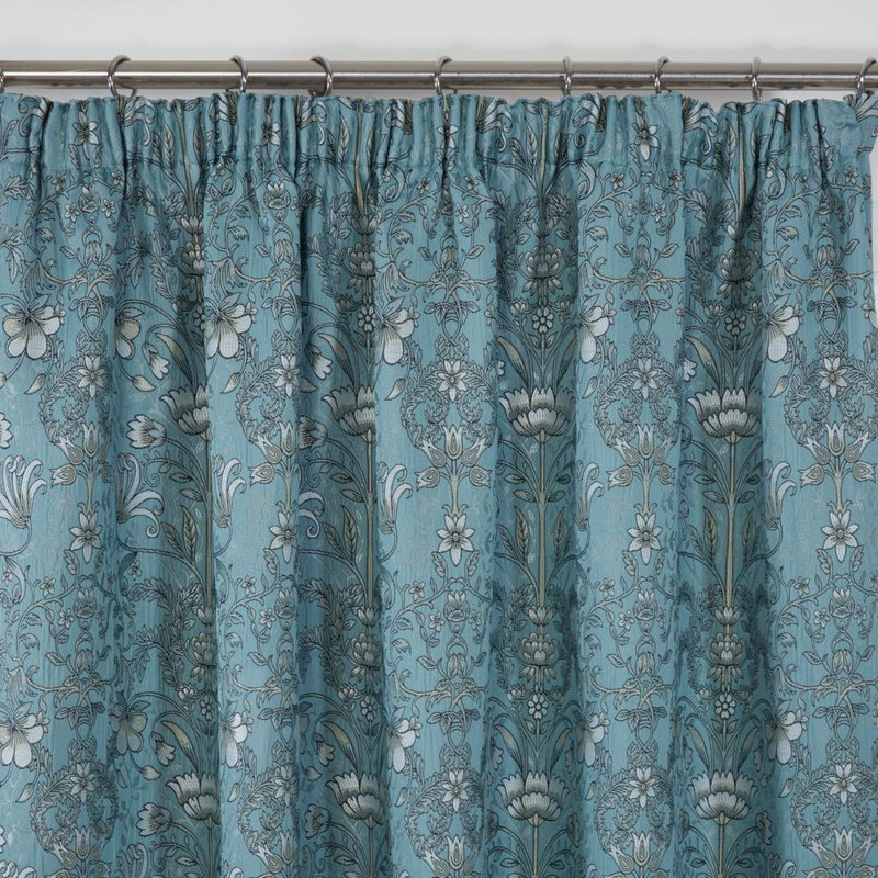 Deloria Room Darkening Curtain Pair, 90" x 72", Blue