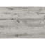 Table d'appoint en stratifié gris pour salle familiale - Base en métal noir, côté contemporain avec surface