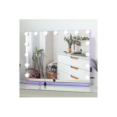 Miroir de coiffeuse avec 15 ampoules