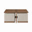 Table basse contemporaine carrée avec 4 tabourets rembourrés