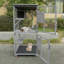 Bois - 2 niveaux avec aire de repos douce et (31,5 po x 36,6 po 71 po, roues intérieures semi-fermées avec cage intérieure grise (l 31,5 po x l 36,6 po x H 71 po)