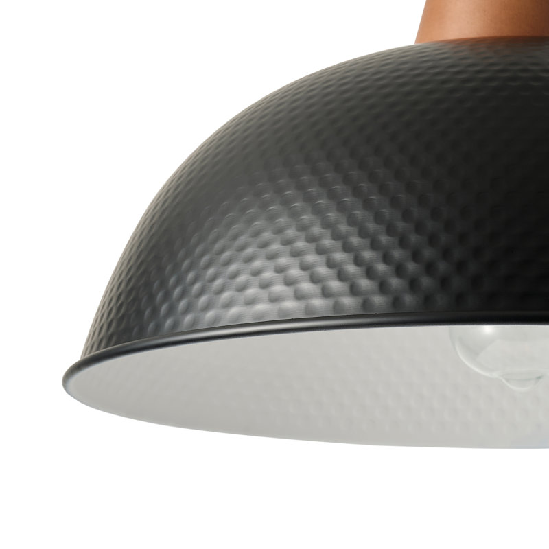 Luminaire suspendu conique à 1 lumière Bernyce, Noir, H 79,84 po x l 16 po x P 16 po