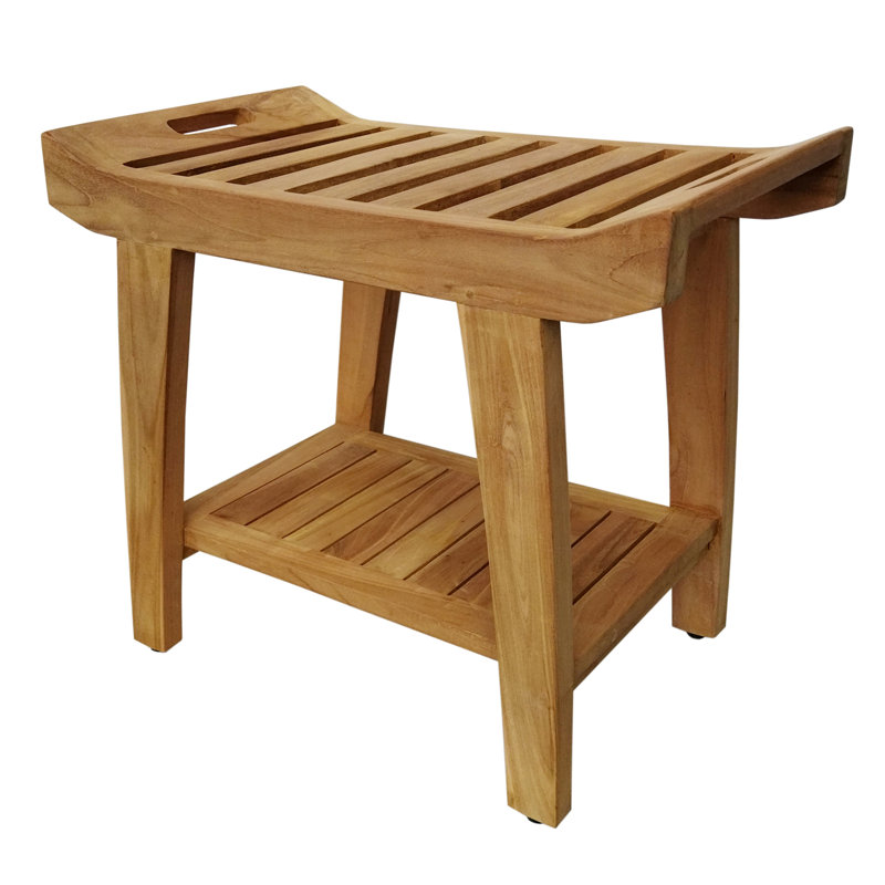 Banc de douche en teck Charlie-Craig